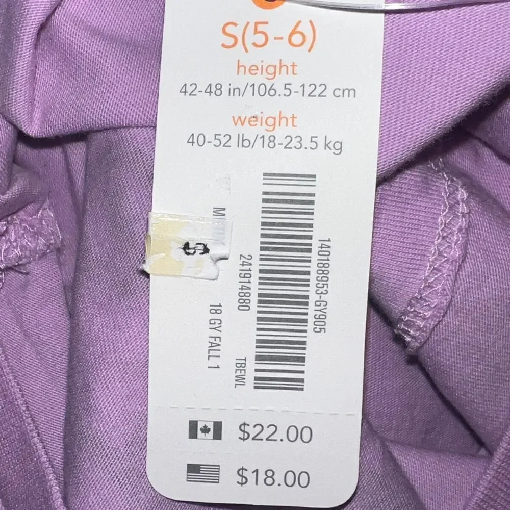 Gymboree Girls Purple Little More Kindness Graphic Short Sleeve T-Shirt Small